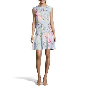 Nicole Miller Studio drop waist floral shift dress